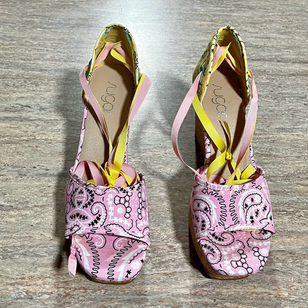 Sugar SGR-Harlow open toe wedge sandals